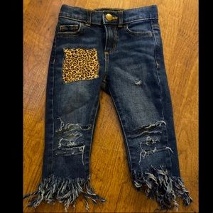 Toddler girl cropped jeans
